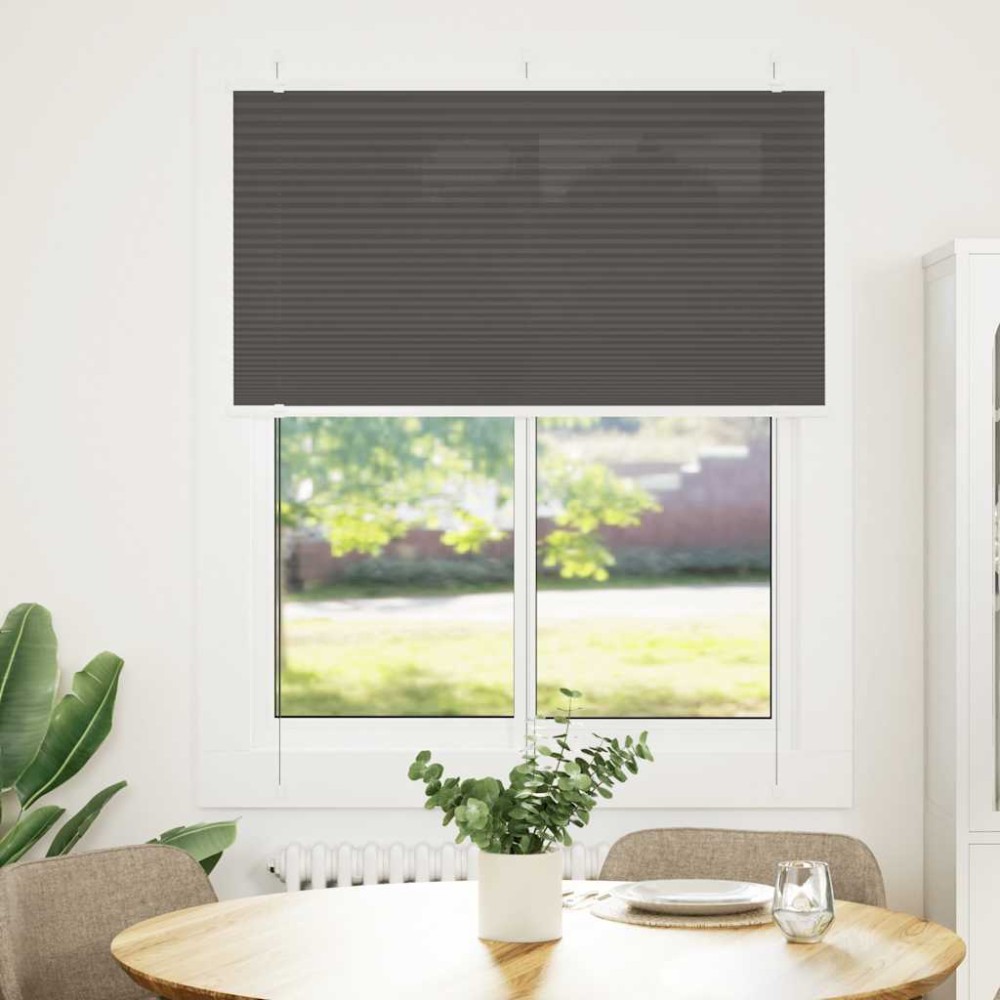 vidaXL Jaluzea plisată negru 105x150 cm Lățime țesătură 104,4 cm