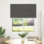 vidaXL Jaluzea plisată negru 105x150 cm Lățime țesătură 104,4 cm
