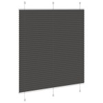 vidaXL Jaluzea plisată negru 115x150 cm Lățime țesătură 114,4 cm