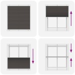 vidaXL Jaluzea plisată negru 115x150 cm Lățime țesătură 114,4 cm