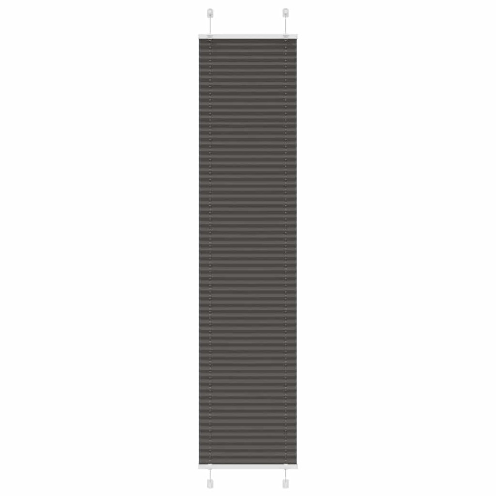 vidaXL Jaluzea plisată negru 45x200 cm Lățime țesătură 44,4cm poliester