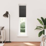 vidaXL Jaluză plisată negru 50x200 cm Lățime țesătură 49,4cm poliester vidaXL Jaluză plisată negru 50x200 cm Lățime țesătură 49,4cm poliester