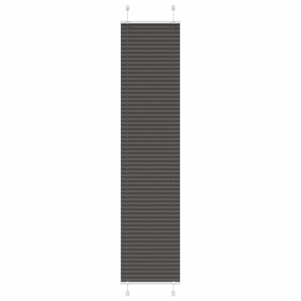 vidaXL Jaluză plisată negru 50x200 cm Lățime țesătură 49,4cm poliester