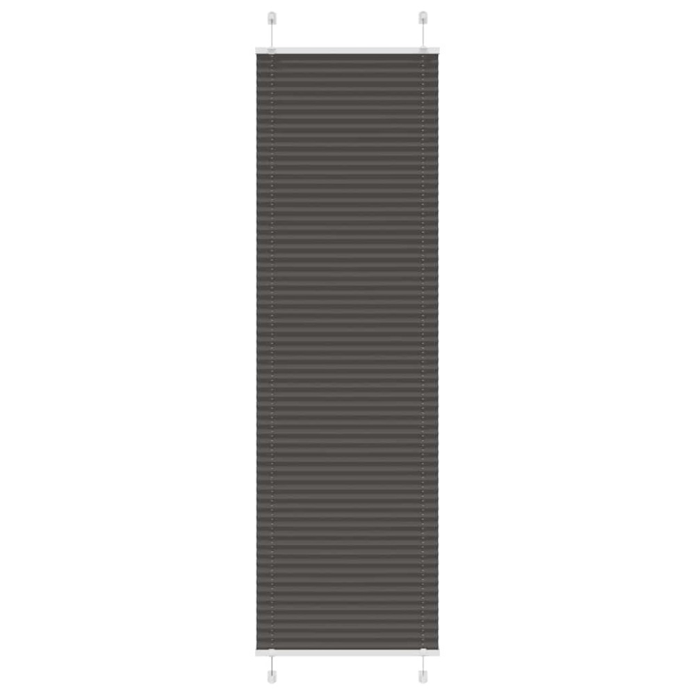 vidaXL Jaluză plisată negru 60x200 cm Lățime țesătură 59,4cm poliester