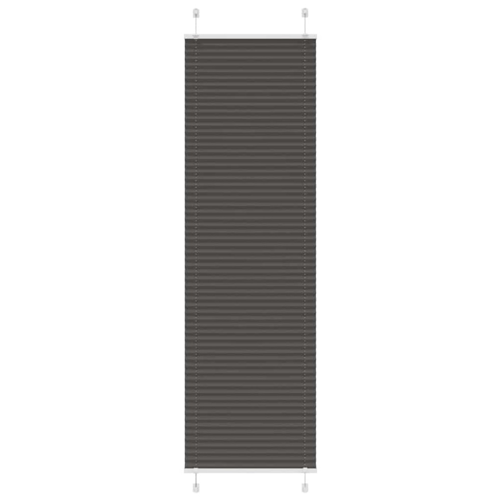 vidaXL Jaluzea plisată negru 65x200 cm Lățime țesătură 64,4cm poliester