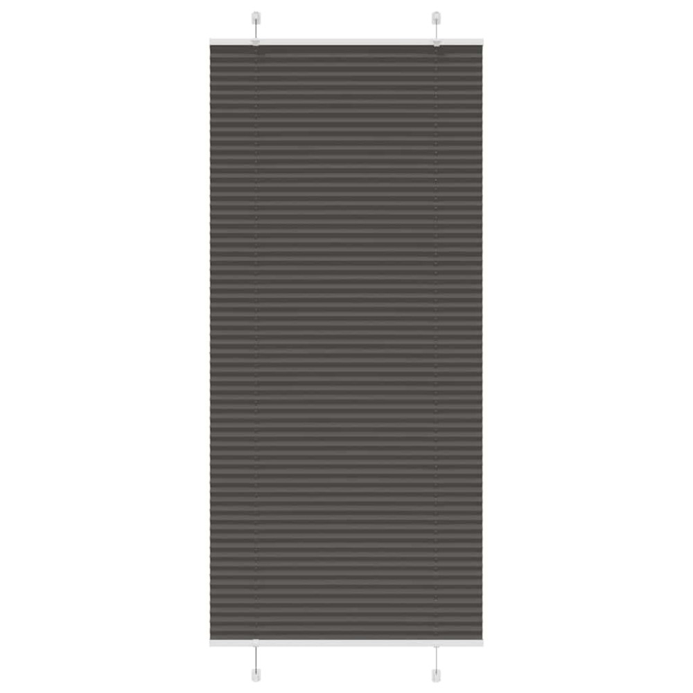vidaXL Jaluzea plisată negru 90x200 cm Lățime țesătură 89,4cm poliester