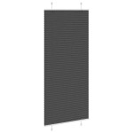 vidaXL Jaluzea plisată negru 95x200 cm Lățime țesătură 94,4cm poliester