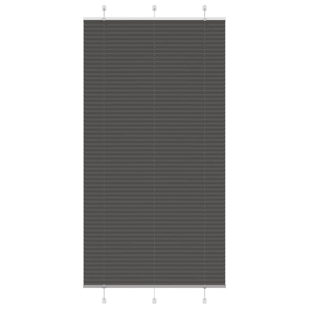 vidaXL Jaluzea plisată negru 105x200 cm Lățime țesătură 104,4 cm