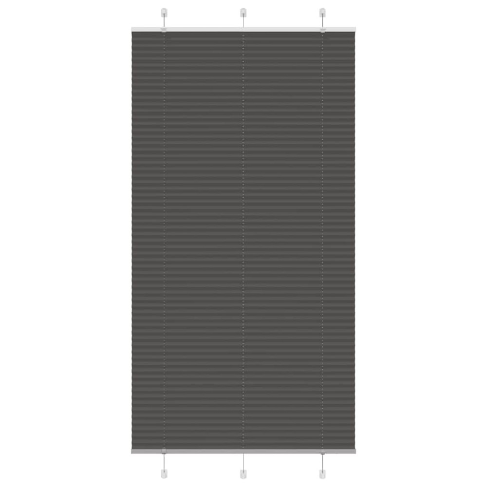 vidaXL Jaluzea plisată negru 110x200 cm Lățime țesătură 109,4 cm
