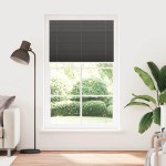 vidaXL Jaluzea plisată negru 115x200 cm Lățime țesătură 114,4 cm