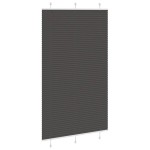 vidaXL Jaluzea plisată negru 115x200 cm Lățime țesătură 114,4 cm