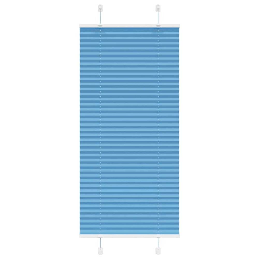 vidaXL Jaluzea plisată albastru 60x100 cm Lățime țesătură 59,4 cm