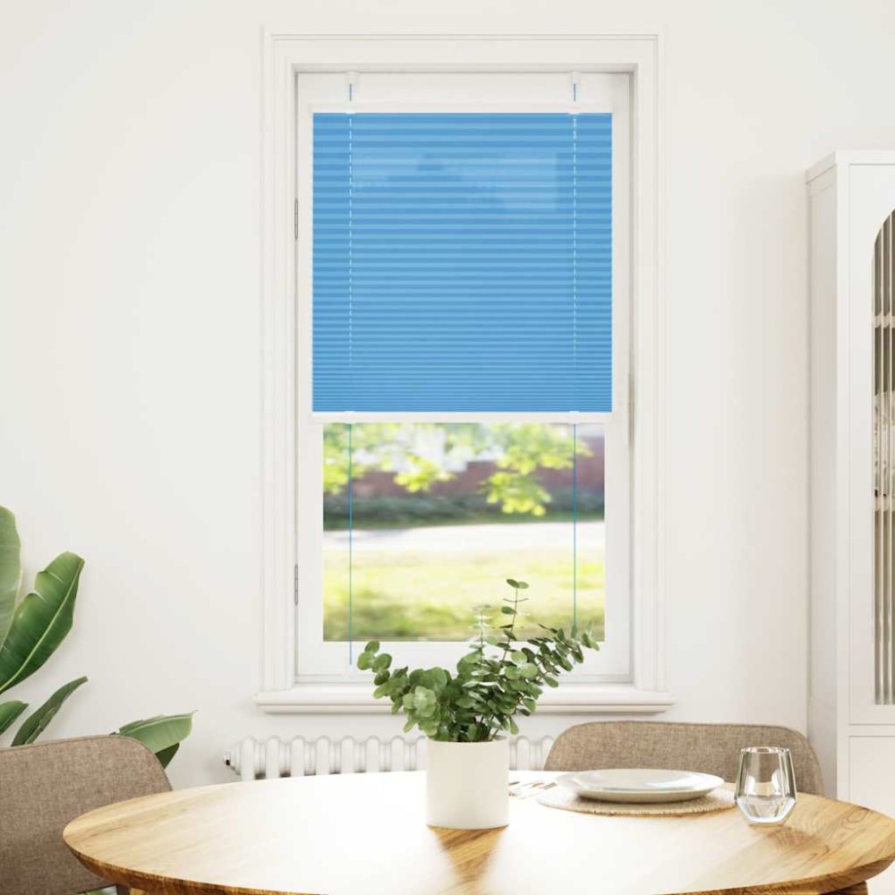 vidaXL Jaluzea plisată albastru 65x100 cm Lățime țesătură 64,4 cm