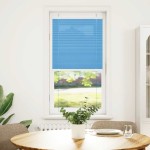 vidaXL Jaluzea plisată albastru 65x100 cm Lățime țesătură 64,4 cm