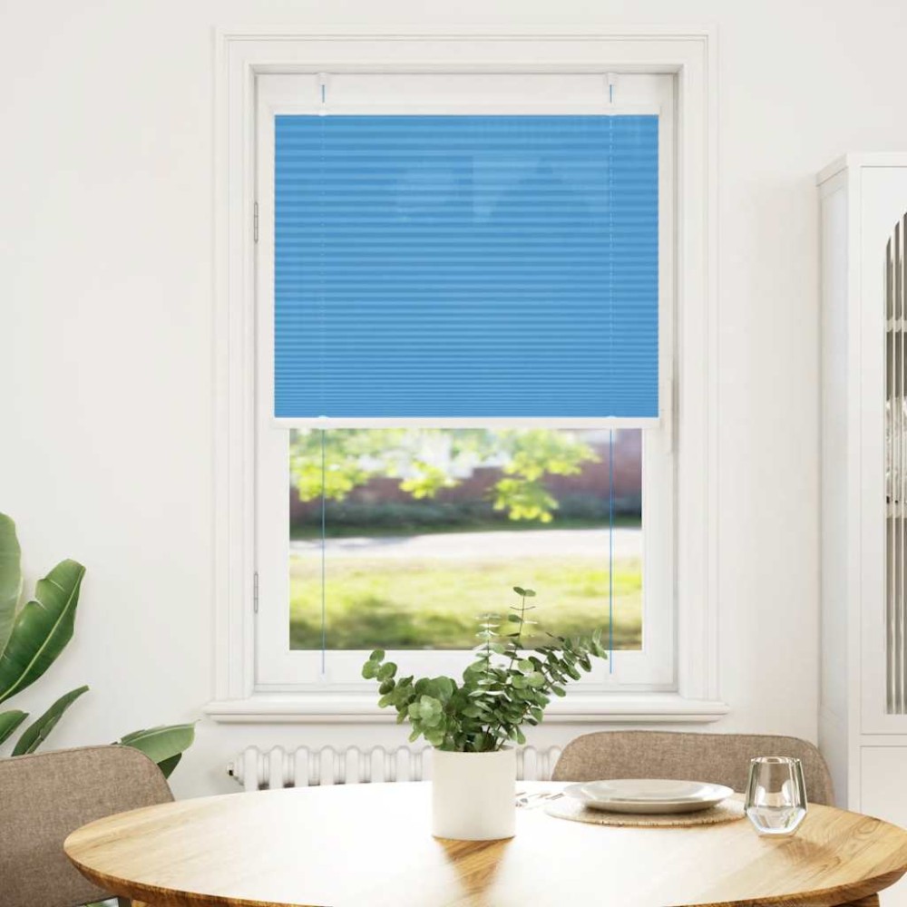 vidaXL Jaluzea plisată albastru 70x100 cm Lățime țesătură 69,4 cm
