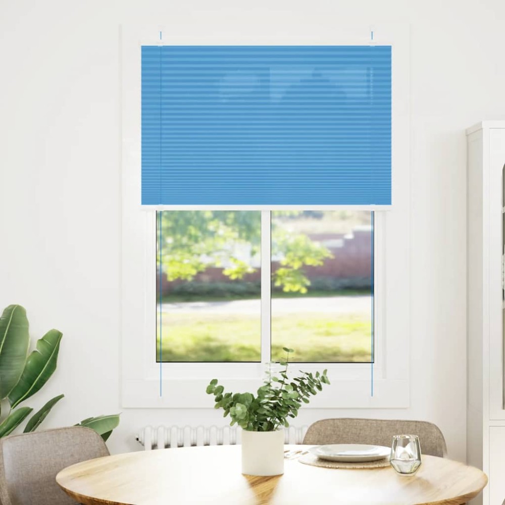 vidaXL Jaluzea plisată albastru 85x100cm Lățime țesătură 84,4 cm