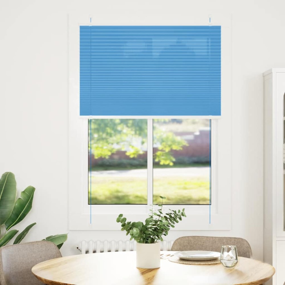 vidaXL Jaluzea plisată albastru 100x100cm Lățime țesătură 99,4cm