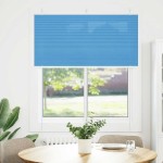 vidaXL Jaluzea plisată Albastru 115x100 cm Lățime țesătură 114,4 cm