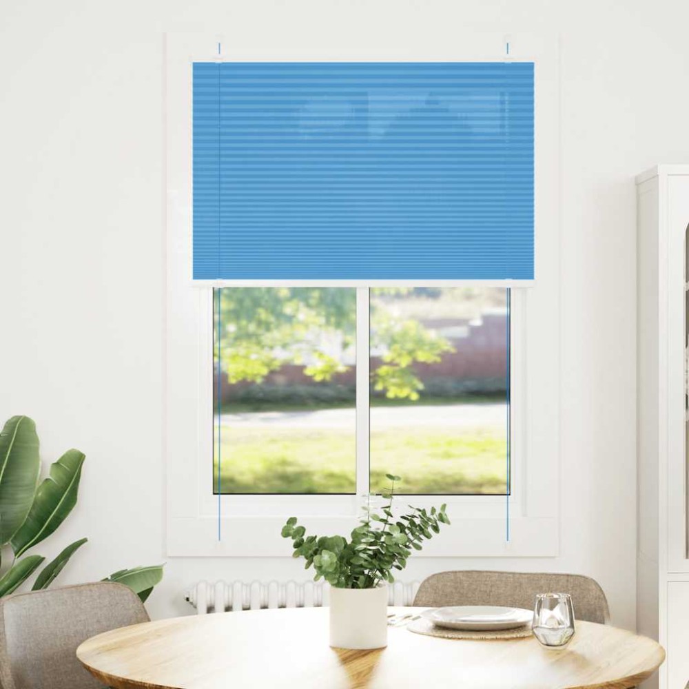 vidaXL Jaluzea plisată Albastru 90x150 cm Lățime țesătură 89,4 cm