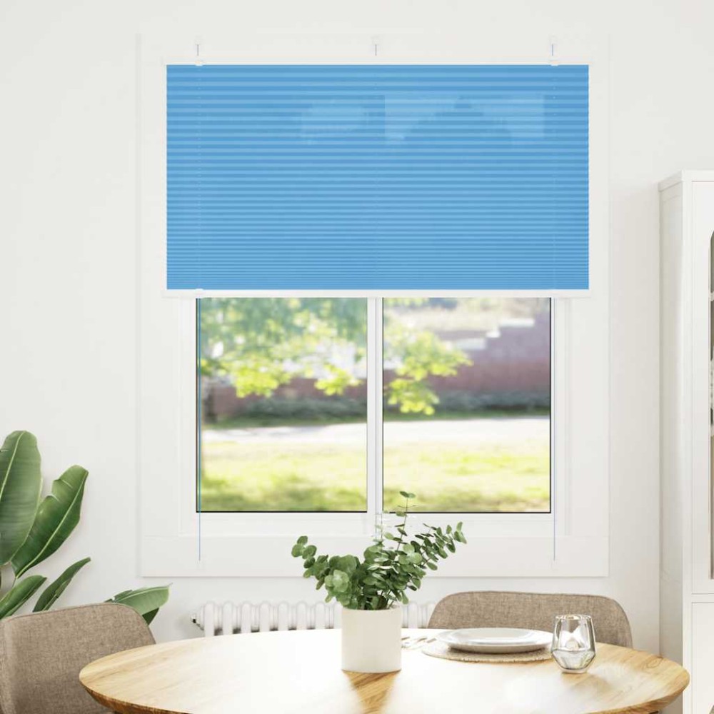 vidaXL Jaluzea plisată Albastru 105x150 cm Lățime țesătură 104,4 cm