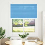 vidaXL Jaluzea plisată Albastru 110x150 cm Lățime țesătură 109,4 cm