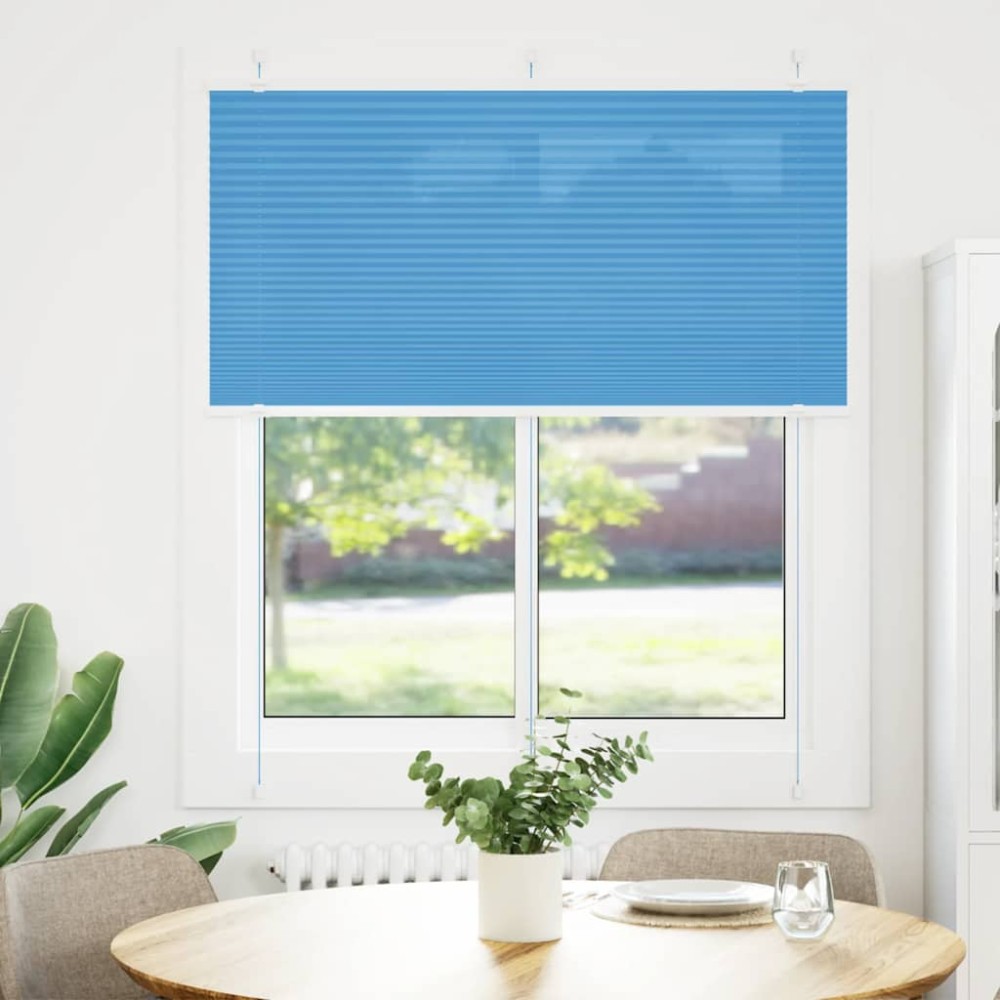 vidaXL Jaluzea plisată Albastru 120x150 cm Lățime țesătură 119,4 cm
