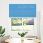 vidaXL Jaluzea plisată Albastru 120x150 cm Lățime țesătură 119,4 cm