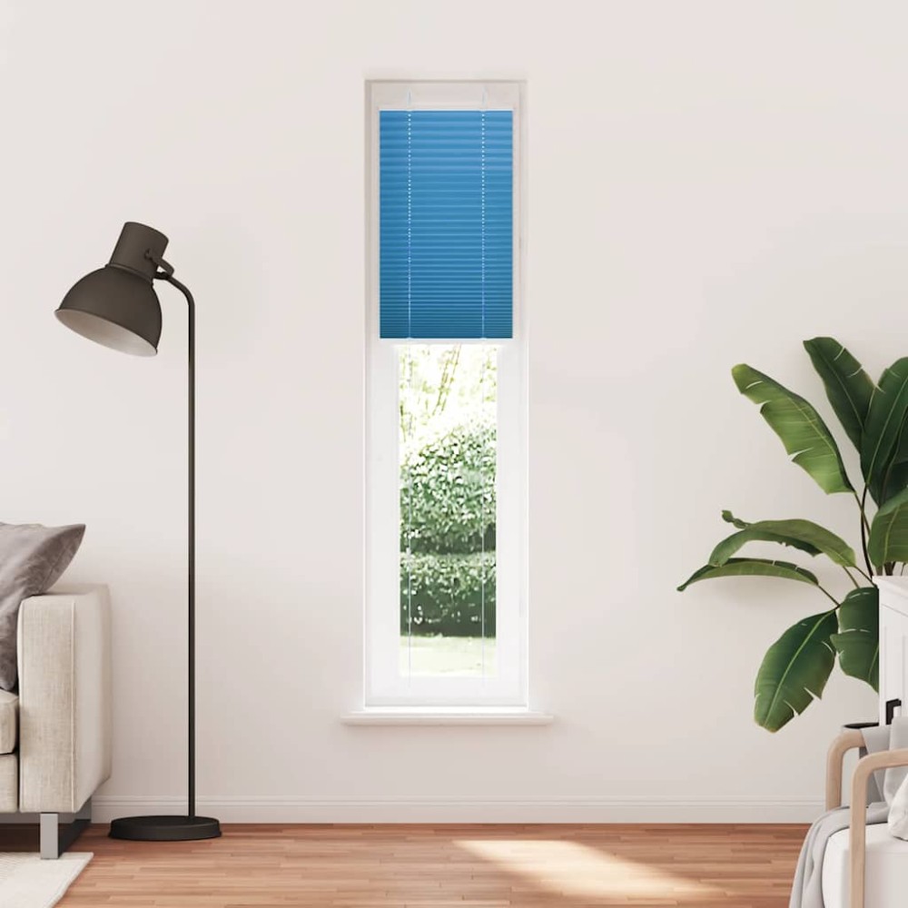 vidaXL Jaluzea plisată Albastru 40x200 cm Lățime țesătură 39,4 cm