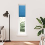 vidaXL Jaluzea plisată Albastru 45x200 cm Lățime țesătură 44,4 cm