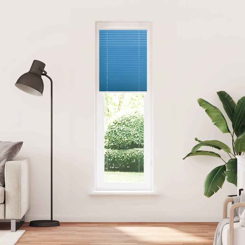 vidaXL Jaluzea plisată Albastru 55x200 cm Lățime țesătură 54,4 cm
