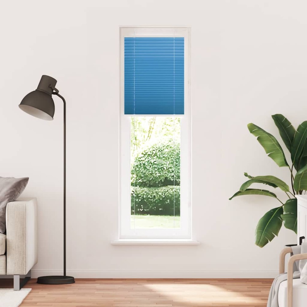 vidaXL Jaluzea plisată Albastru 65x200 cm Lățime țesătură 64,4 cm