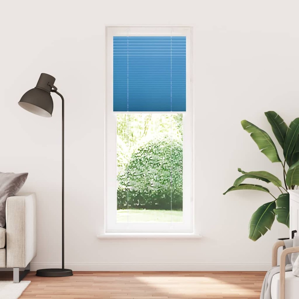 vidaXL Jaluzea plisată Albastru 70x200 cm Lățime țesătură 69,4 cm