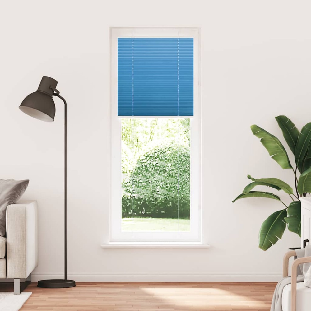 vidaXL Jaluzea plisată Albastru 75x200 cm Lățime țesătură 74,4 cm