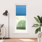 vidaXL Jaluzea plisată Albastru 75x200 cm Lățime țesătură 74,4 cm