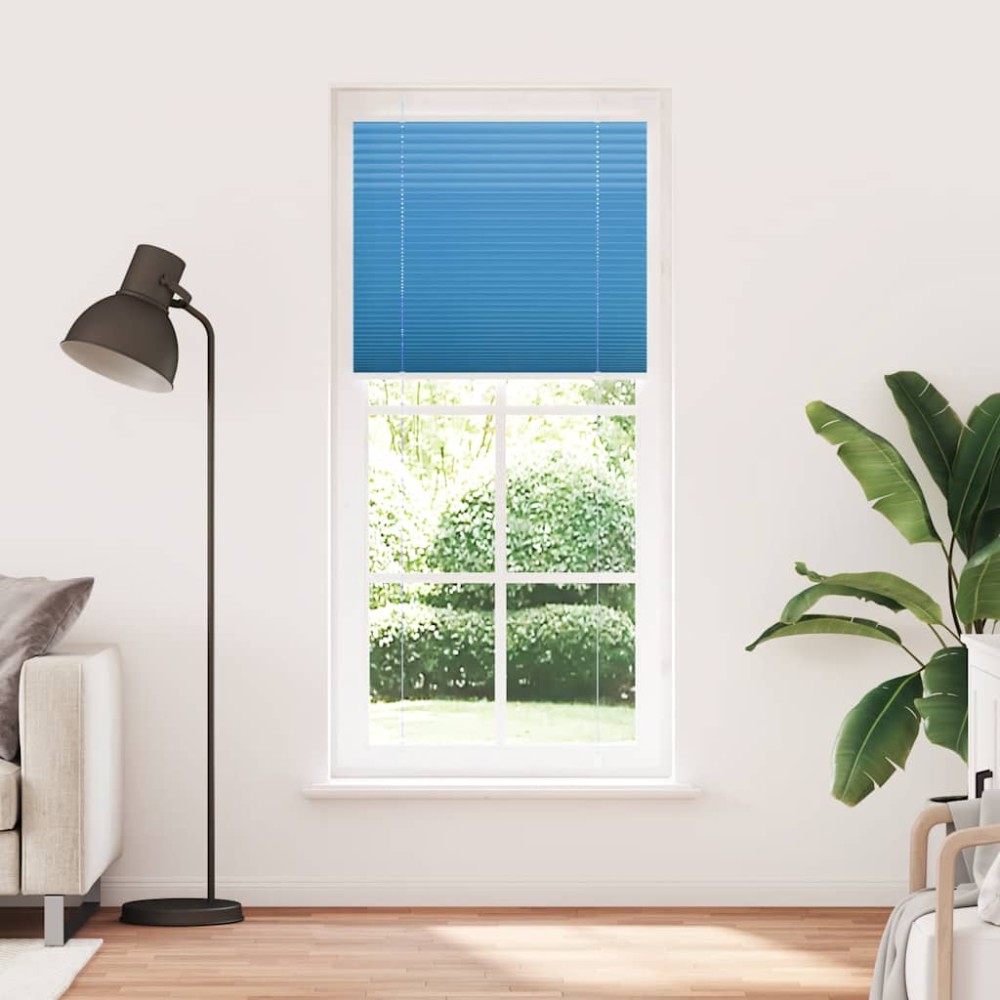 vidaXL Jaluzea plisată Albastru 95x200 cm Lățime țesătură 94,4 cm