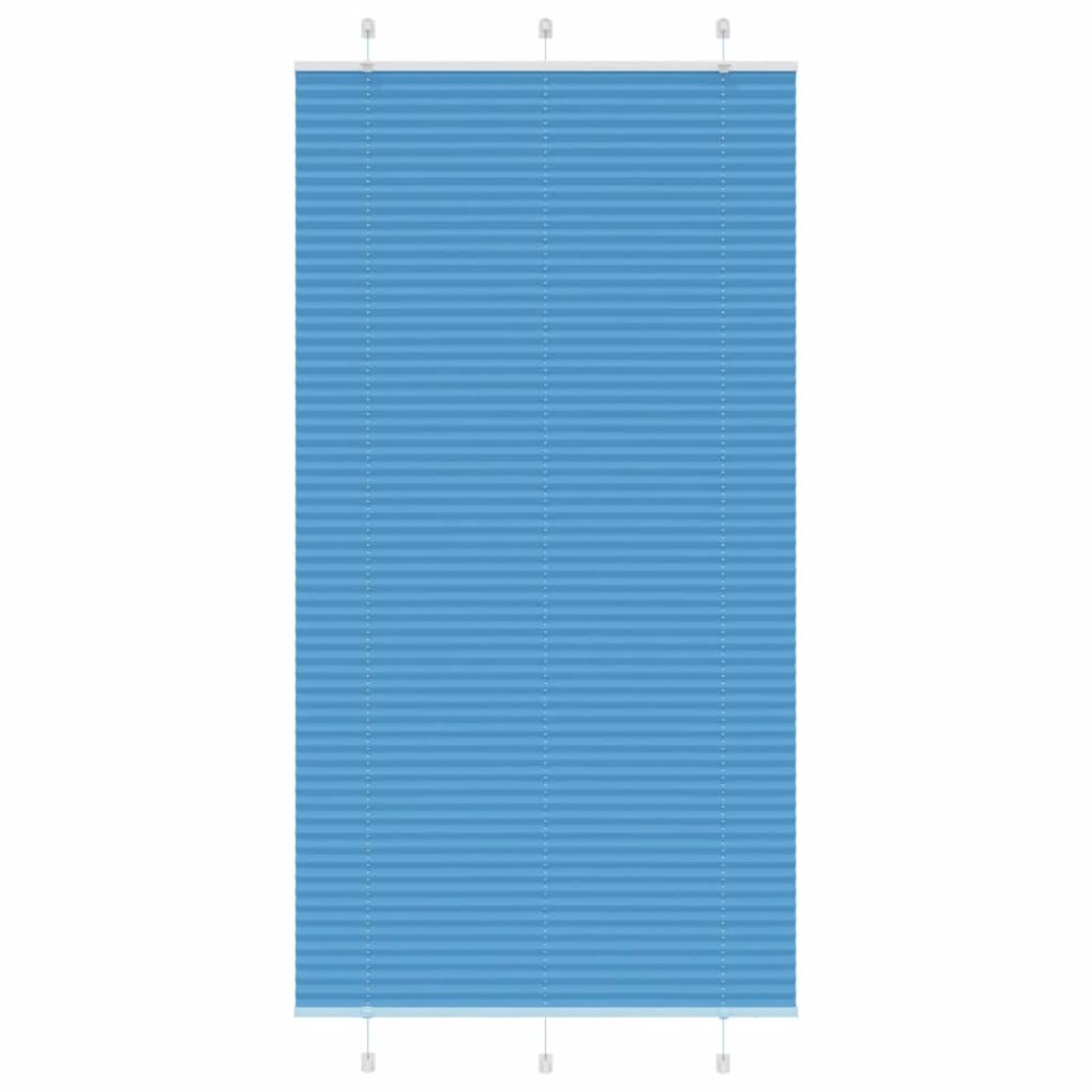 vidaXL Jaluzea plisată Albastru 105x200 cm Lățime țesătură 104,4 cm