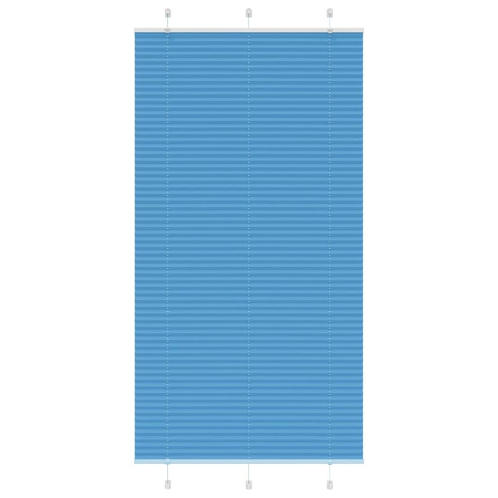 vidaXL Jaluzea plisată Albastru 110x200 cm Lățime țesătură 109,4 cm