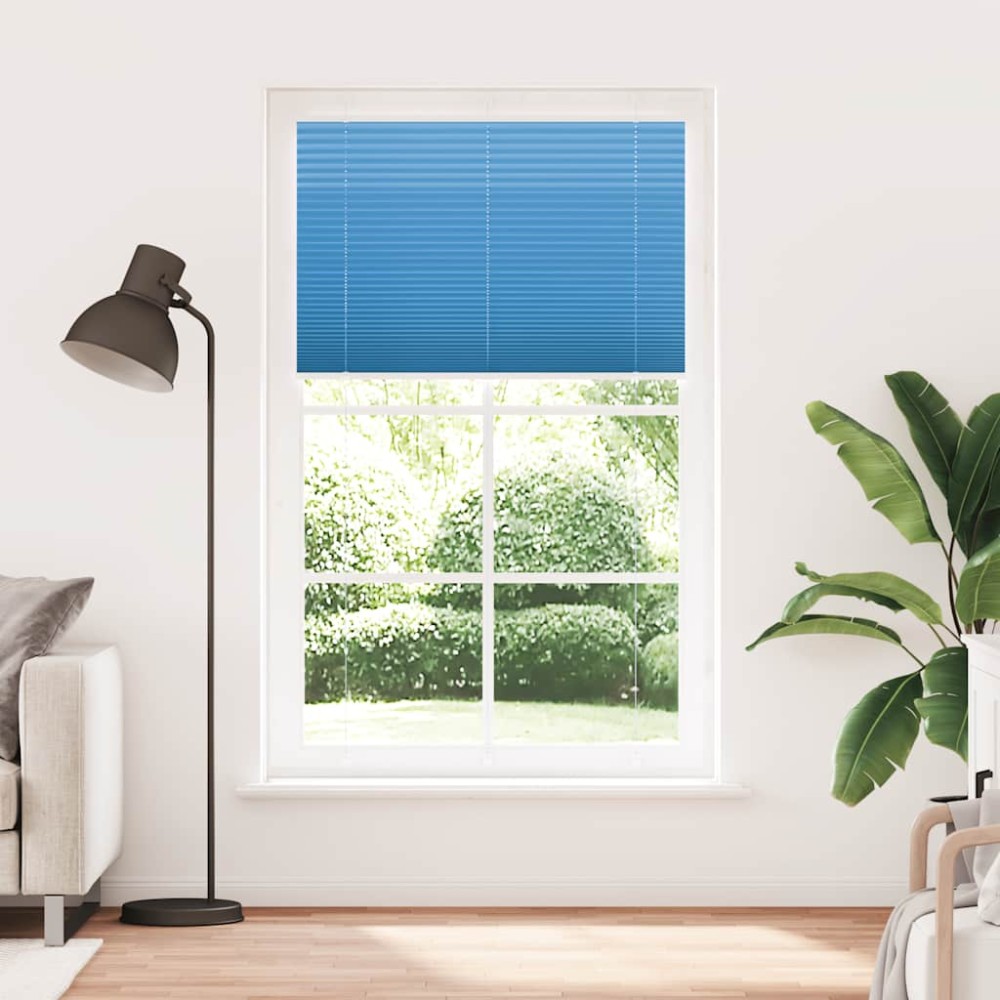 vidaXL Jaluzea plisată Albastru 115x200 cm Lățime țesătură 114,4 cm