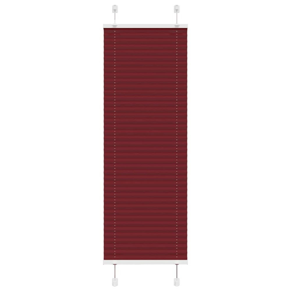 vidaXL Jaluzea plisată Bordeaux Roșu 45x100 cm Lățime țesătură 44,4 cm