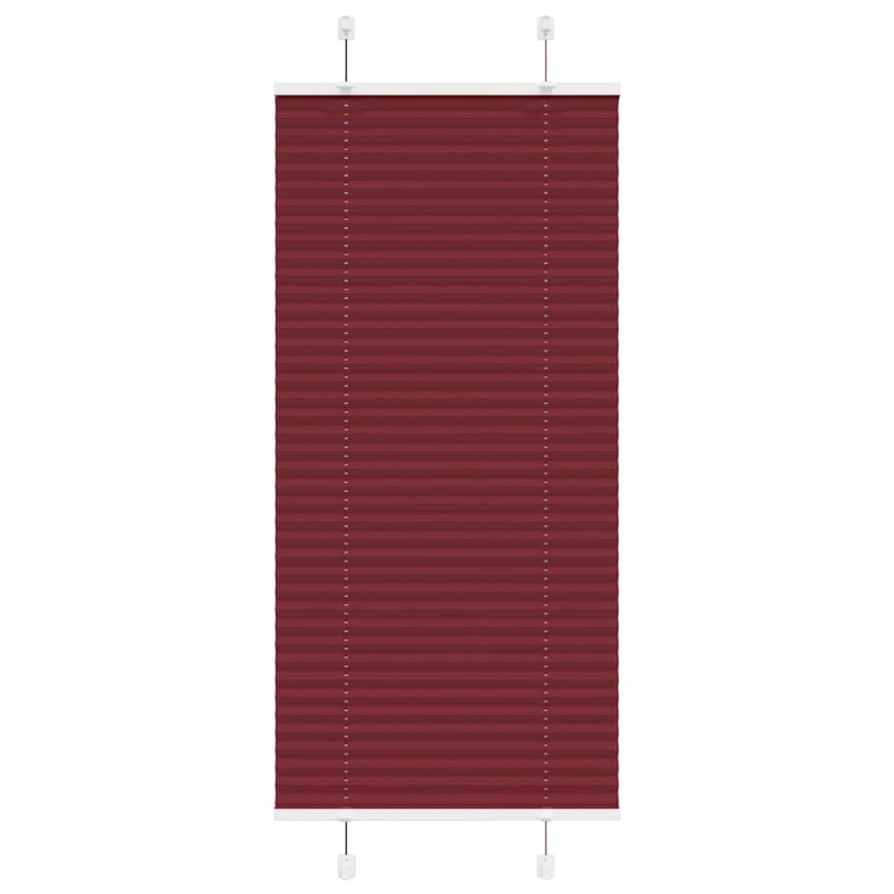 vidaXL Jaluzea plisată Bordeaux Roșu 55x100 cm Lățime țesătură 54,4 cm