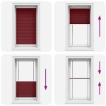 vidaXL Jaluzea plisată Bordeaux Roșu 70x100 cm Lățime țesătură 69,4 cm vidaXL Jaluzea plisată Bordeaux Roșu 70x100 cm Lățime țesătură 69,4 cm