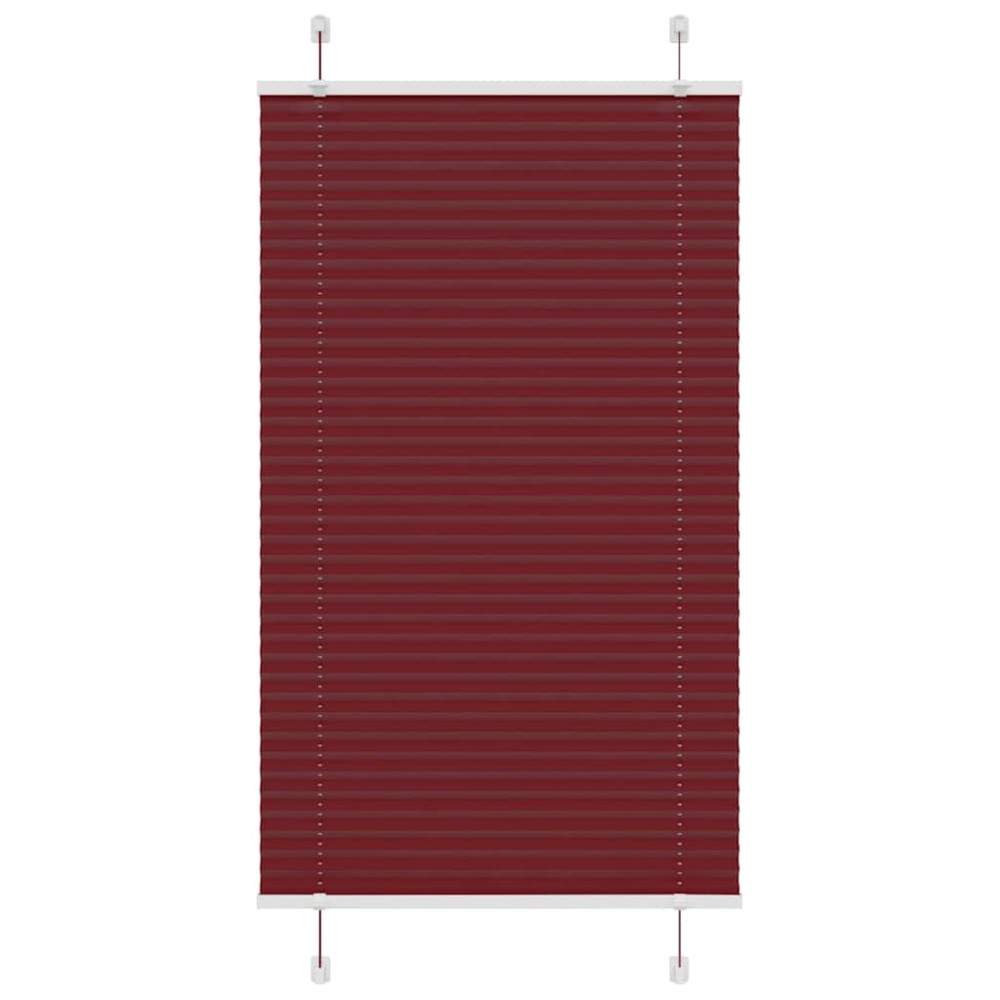 vidaXL Jaluzea plisată Bordeaux Roșu 75x100 cm Lățime țesătură 74,4 cm