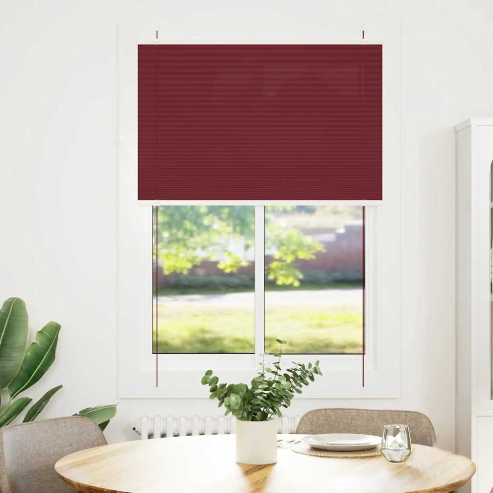 vidaXL Jaluzea plisată Bordeaux Roșu 90x100 cm Lățime țesătură 89,4 cm