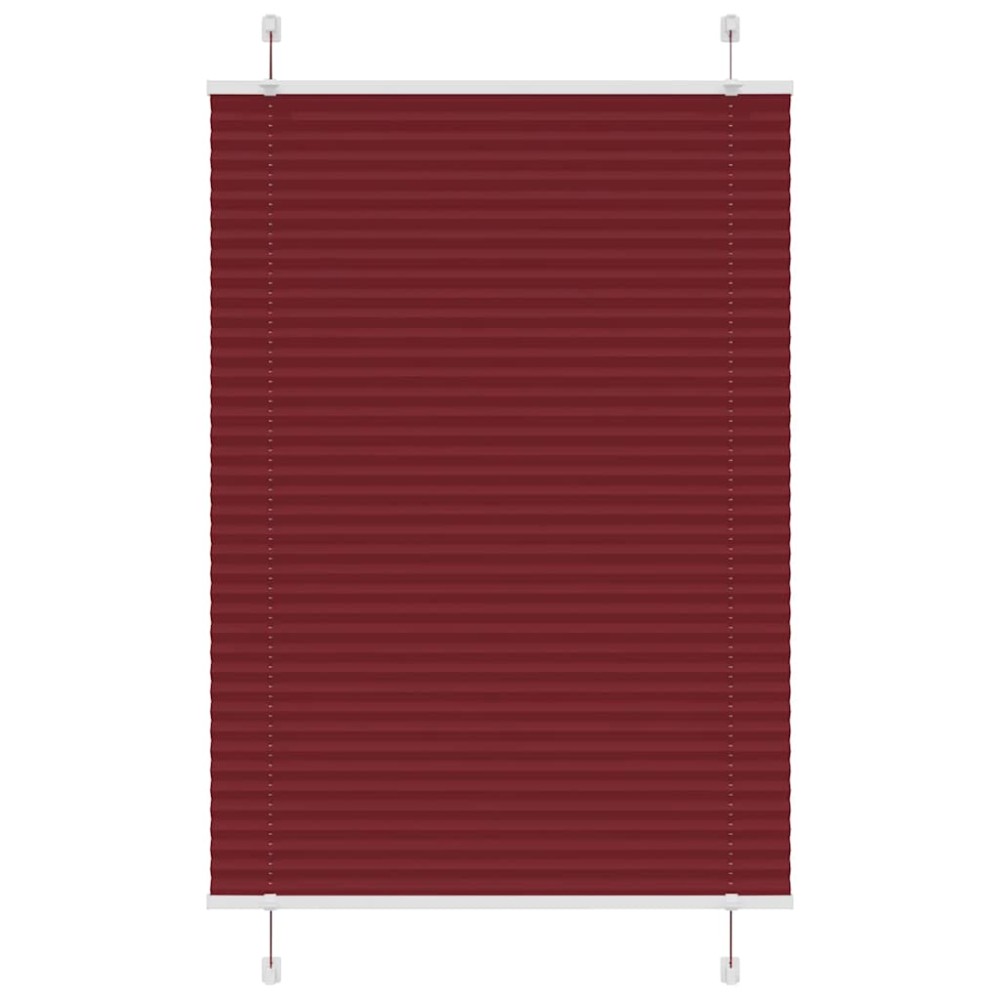 vidaXL Jaluzea plisată Bordeaux Roșu 90x100 cm Lățime țesătură 89,4 cm