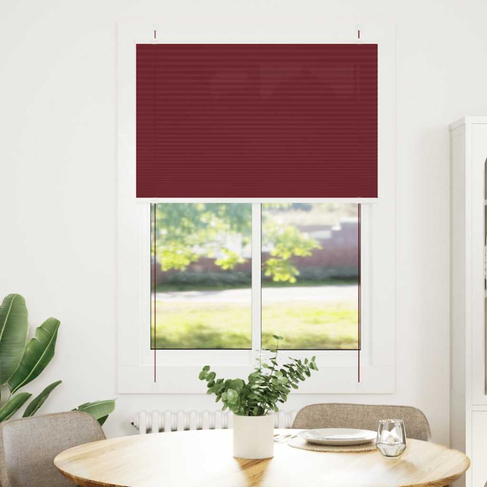 vidaXL Jaluzea plisată Bordeaux Roșu 95x100 cm Lățime țesătură 94,4 cm