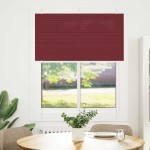 vidaXL Jaluzea plisată Bordeaux Roșu 110x100 cm Lățime țesătură