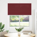 vidaXL Jaluzea plisată Bordeaux Roșu 115x100 cm Lățime țesătură
