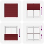 vidaXL Jaluzea plisată Bordeaux Roșu 115x100 cm Lățime țesătură