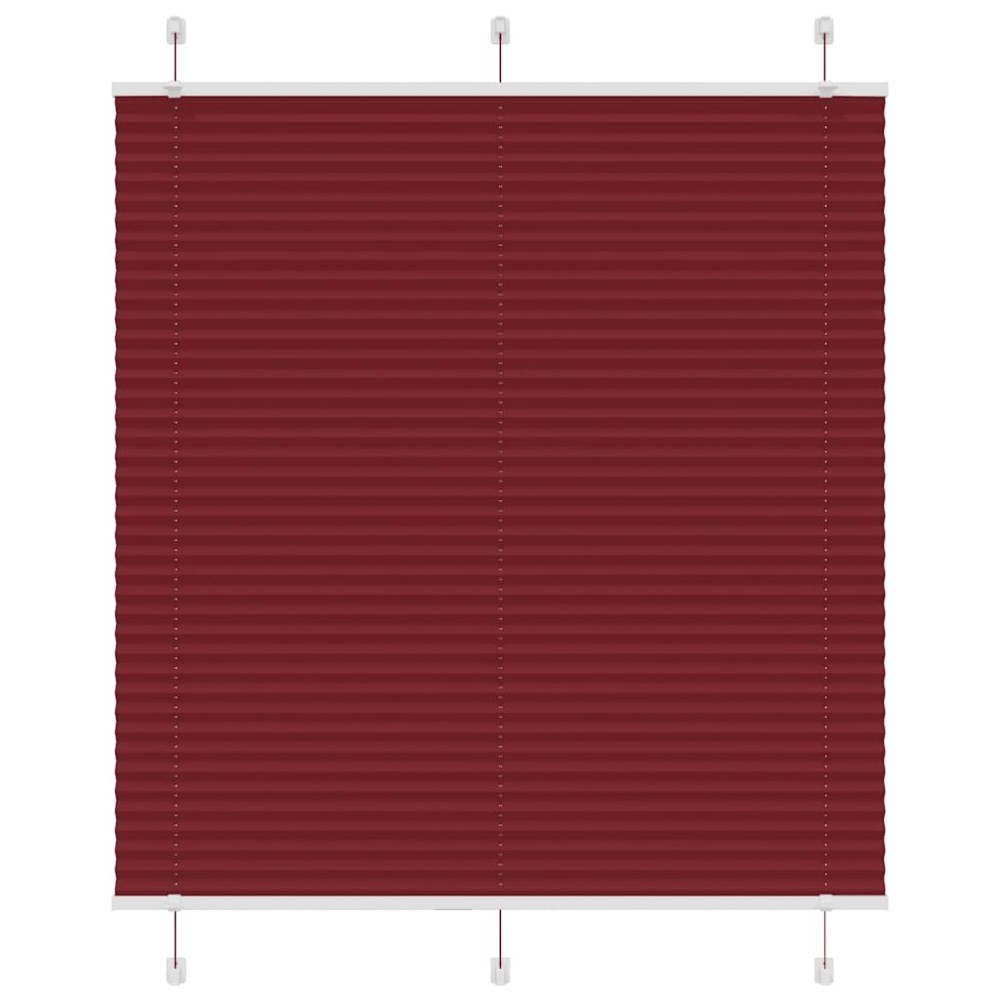 vidaXL Jaluzea plisată Bordeaux Roșu 120x100 cm Lățime țesătură
