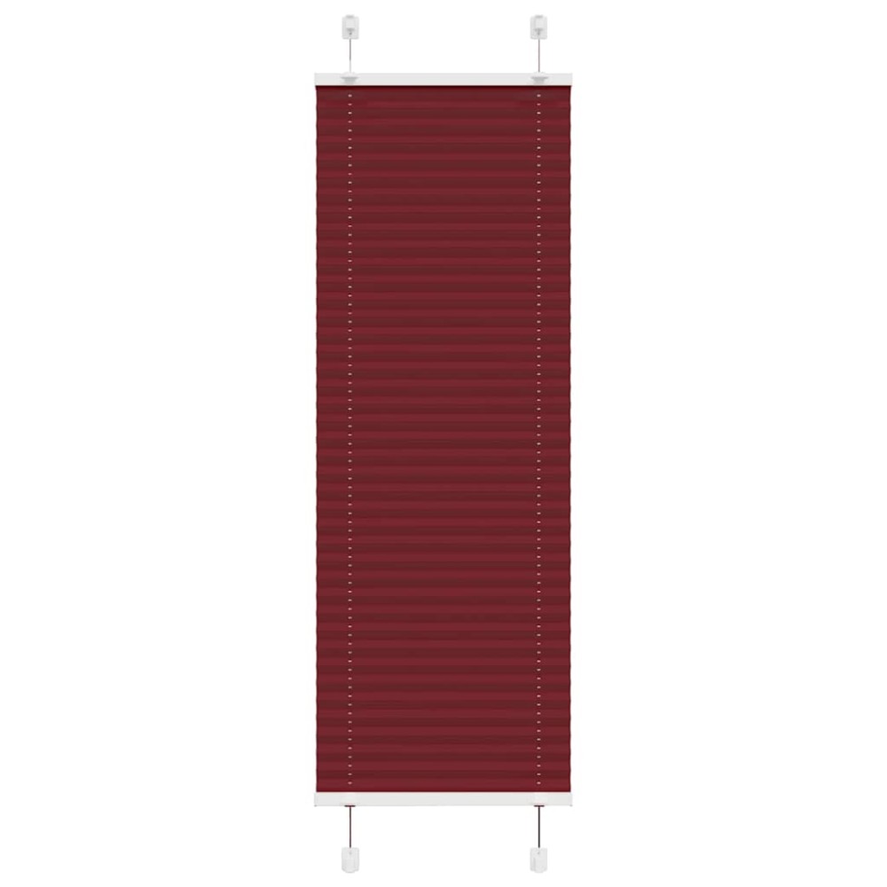 vidaXL Jaluzea plisată Bordeaux Roșu 45x150 cm Lățime țesătură